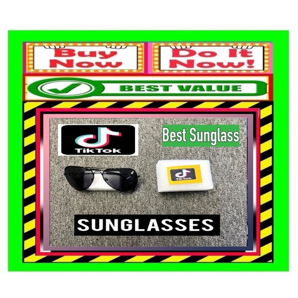 ✅🆕🚨🔴🌸S🌸A🌸L🌸E🌸❗️🔴📢TIK TOK Aviator SUNGLASSES Unisex EYEWEAR🟢BUY NOW❗💸 - Picture 5 of 16